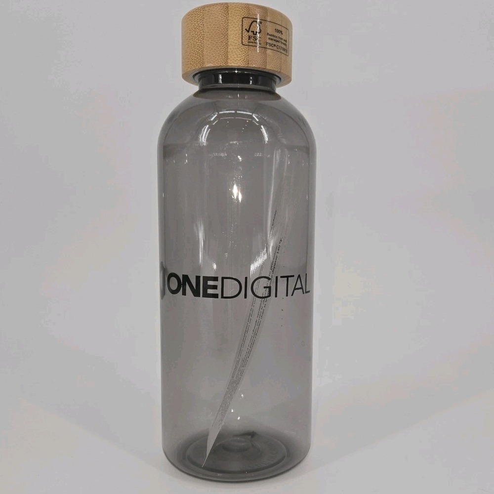 One Digital BPA Free Water Bottles‎ Bamboo Lid Bulk Lot of 24 Approx 26 oz Eco